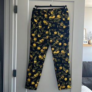 Zara lemon patterned pants - XS